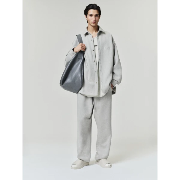 Fear of God Essentials Classic Slouchy Sweatpant in Pyrite Heather | Pants | Luxury Shoes 