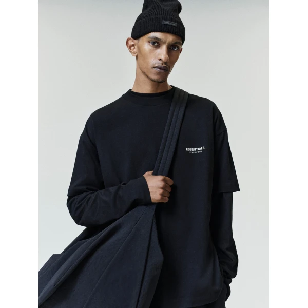 Fear of God Essentials Classic Tee in Black | T-shirts & vests | Luxury Shoes 