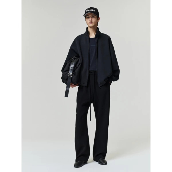 Fear of God Essentials Classic Track Jacket in Vintage Black | Men Jackets | Luxury Shoes 
