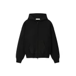 Fear of God Essentials Classic Zip-Up Hoodie in Black | Luxury Shoes 