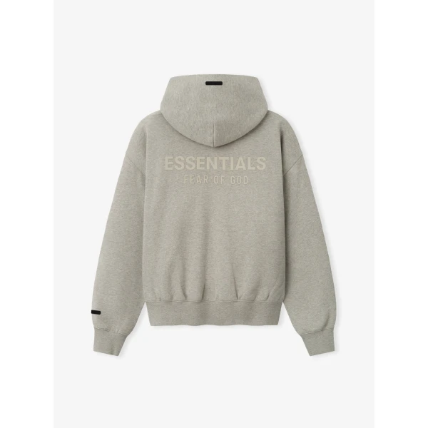 Fear of God Essentials Classic Zip-Up Hoodie in Warm Heather | Sweatshirts | Luxury Shoes 