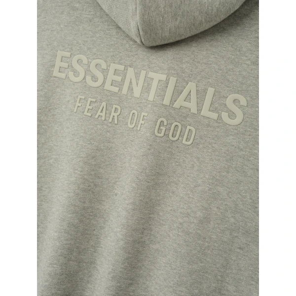 Fear of God Essentials Classic Zip-Up Hoodie in Warm Heather | Sweatshirts | Luxury Shoes 