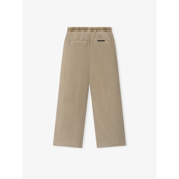 Fear of God Essentials Cotton Twill Lounge Drawstring Pant in Washed Clay | Pants | Luxury Shoes 