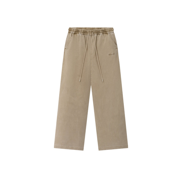 Fear of God Essentials Cotton Twill Lounge Drawstring Pant in Washed Clay | Luxury Shoes 