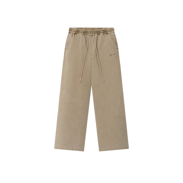 Fear of God Essentials Cotton Twill Lounge Drawstring Pant in Washed Clay | Luxury Shoes 