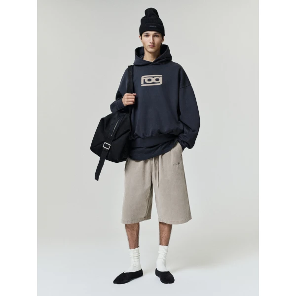 Fear of God Essentials Cotton Twill Lounge Drawstring Short in Washed Clay | Shorts | Luxury Shoes 