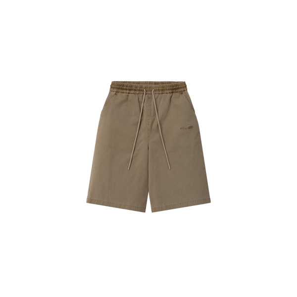Fear of God Essentials Cotton Twill Lounge Drawstring Short in Washed Clay | Luxury Shoes 