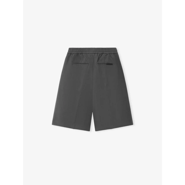 Fear of God Essentials Cotton Twill Relaxed Drawstring Short in Iron Grey | Shorts | Luxury Shoes 