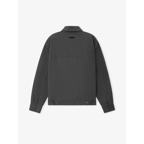 Fear of God Essentials Cotton Twill Work Jacket in Iron Grey | Men Jackets | Luxury Shoes 