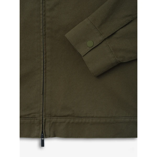 Fear of God Essentials Cotton Twill Work Jacket in Moss | Men Jackets | Luxury Shoes 