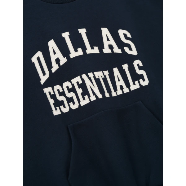 Fear of God Essentials Cowboys 90s Relaxed Crewneck in Dark Sapphire | Sweatshirts | Luxury Shoes 