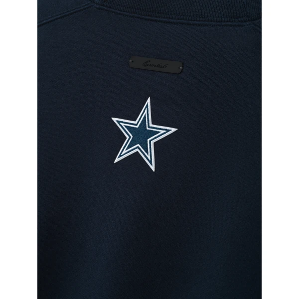 Fear of God Essentials Cowboys 90s Relaxed Crewneck in Dark Sapphire | Sweatshirts | Luxury Shoes 