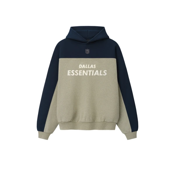 Fear of God Essentials Cowboys 90s Relaxed Hoodie in Seal Heather | Luxury Shoes 