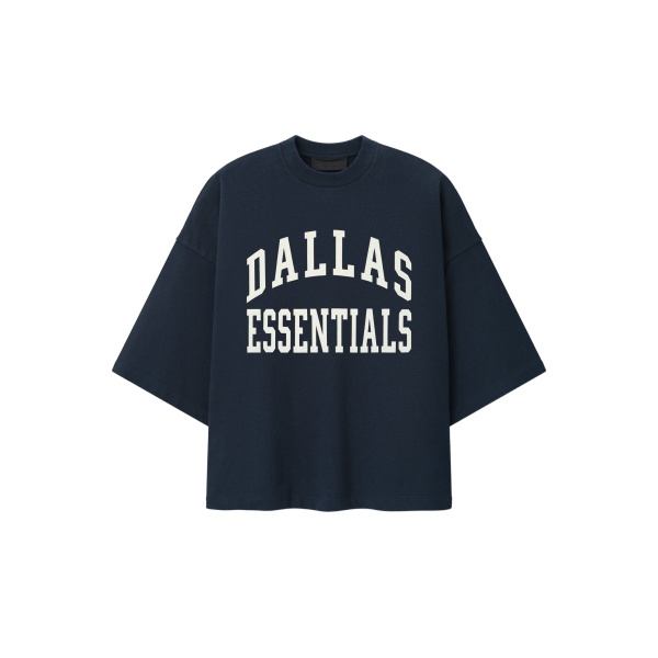 Fear of God Essentials Cowboys Merch Tee in Dark Sapphire | Luxury Shoes 