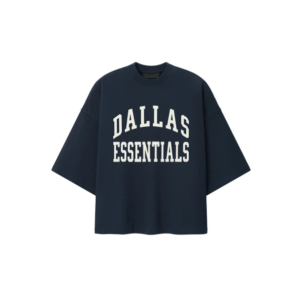 Fear of God Essentials Cowboys Merch Tee in Dark Sapphire | Luxury Shoes 