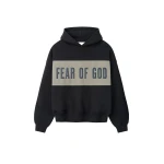 Fear of God Essentials Cropped Relaxed Panelled Hoodie in Iron Grey Heather and Seal Heather | Luxury Shoes 