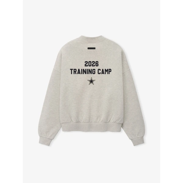 Fear of God Essentials Dallas Cowboys Training Camp Crewneck Boxy Fit in Light Heather | Sweatshirts | Luxury Shoes 