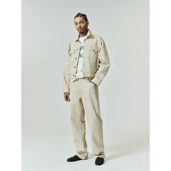 Fear of God Essentials Denim 5-Pocket Jeans in Overdyed Dune | Pants | Luxury Shoes 