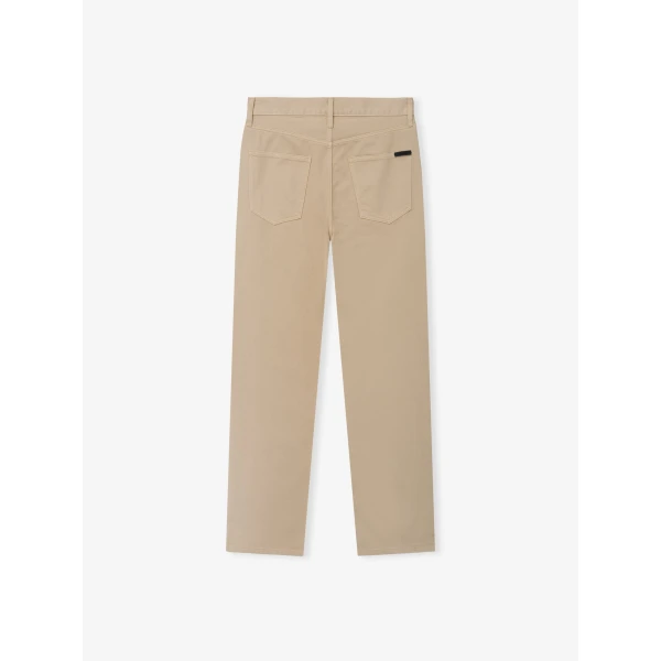 Fear of God Essentials Denim 5-Pocket Jeans in Overdyed Dune | Pants | Luxury Shoes 