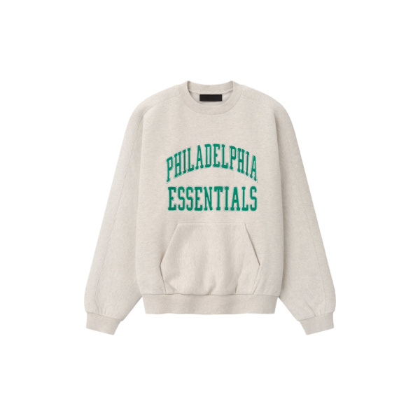 Fear of God Essentials Eagles 90s Relaxed Crewneck in Marble Heather | Luxury Shoes 