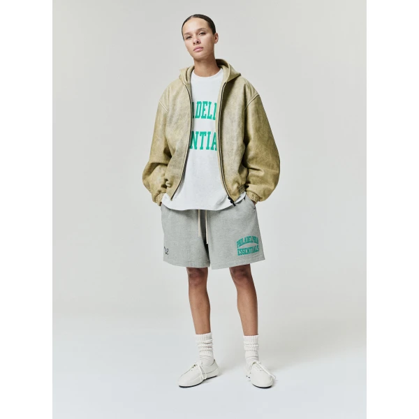 Fear of God Essentials Eagles Classic Sweatshort in Seal Heather | Shorts | Luxury Shoes 