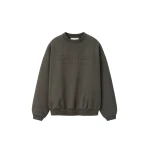 Fear of God Essentials Embossed 90s Relaxed Crewneck in Ash Heather | Luxury Shoes 