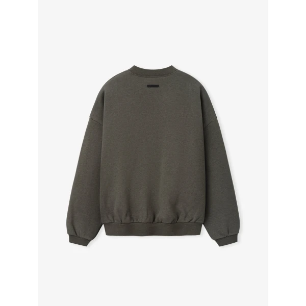 Fear of God Essentials Embossed 90s Relaxed Crewneck in Ash Heather | Sweatshirts | Luxury Shoes 