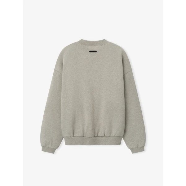 Fear of God Essentials Embossed 90s Relaxed Crewneck in Warm Heather | Sweatshirts | Luxury Shoes 