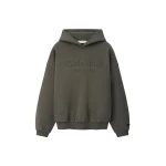 Fear of God Essentials Embossed 90s Relaxed Hoodie in Ash Heather | Luxury Shoes 
