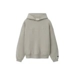 Fear of God Essentials Embossed 90s Relaxed Hoodie in Warm Heather | Luxury Shoes 