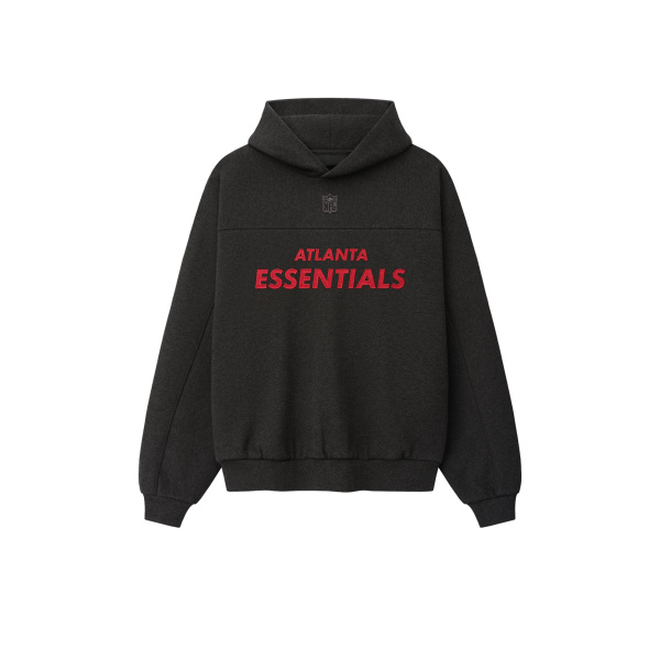Fear of God Essentials Falcons 90s Relaxed Hoodie in Iron Grey Heather | Luxury Shoes 