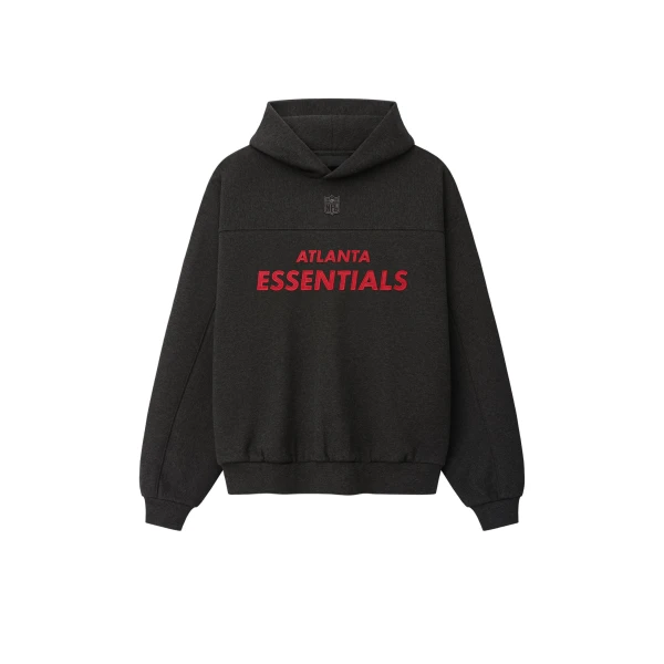 Fear of God Essentials Falcons 90s Relaxed Hoodie in Iron Grey Heather | Luxury Shoes 