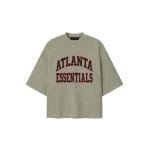 Fear of God Essentials Falcons Merch Tee in Seal Heather | Luxury Shoes 