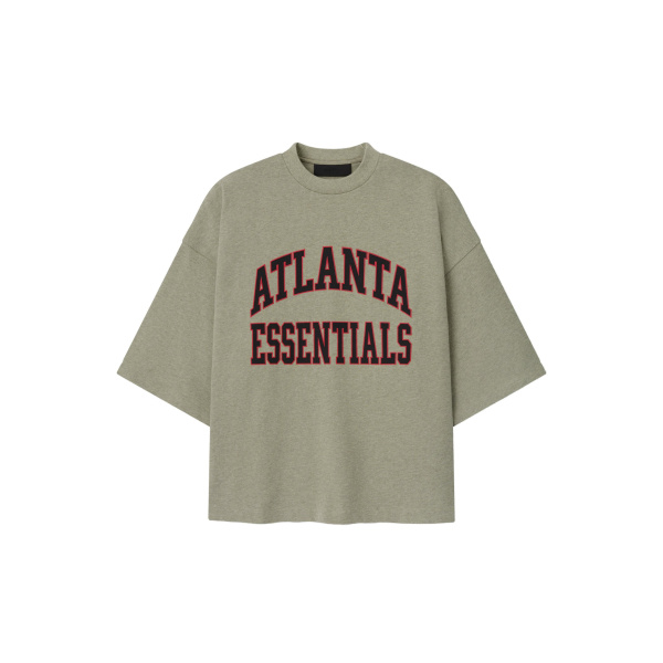 Fear of God Essentials Falcons Merch Tee in Seal Heather | Luxury Shoes 