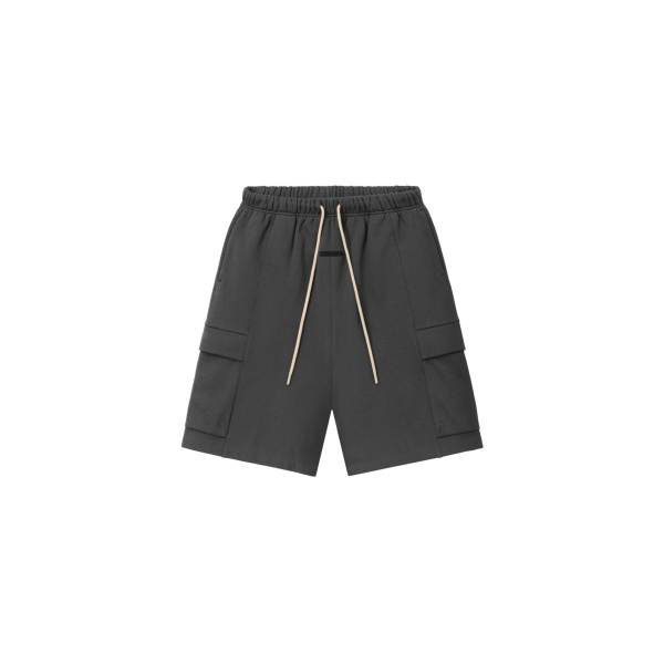 Fear of God Essentials Fleece Cargo Basketball Short in Iron Grey | Luxury Shoes 
