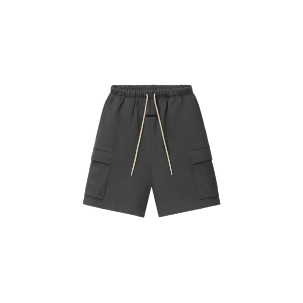 Essentials Fleece Cargo Basketball Short in Iron Grey