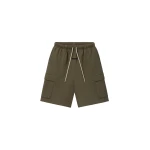 Fear of God Essentials Fleece Cargo Basketball Short in Moss | Luxury Shoes 