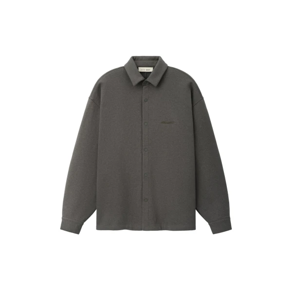 Essentials Fleece Overshirt in Ash Heather