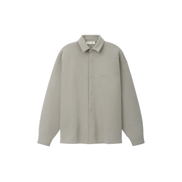 Essentials Fleece Overshirt in Pyrite Heather
