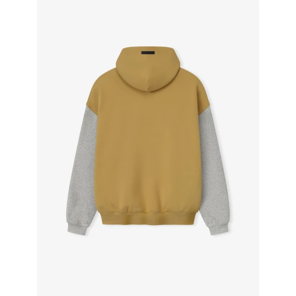 Fear of God Essentials Forty Niners Sport Hoodie in Prairie Sand and Concrete Heather | Sweatshirts | Luxury Shoes 