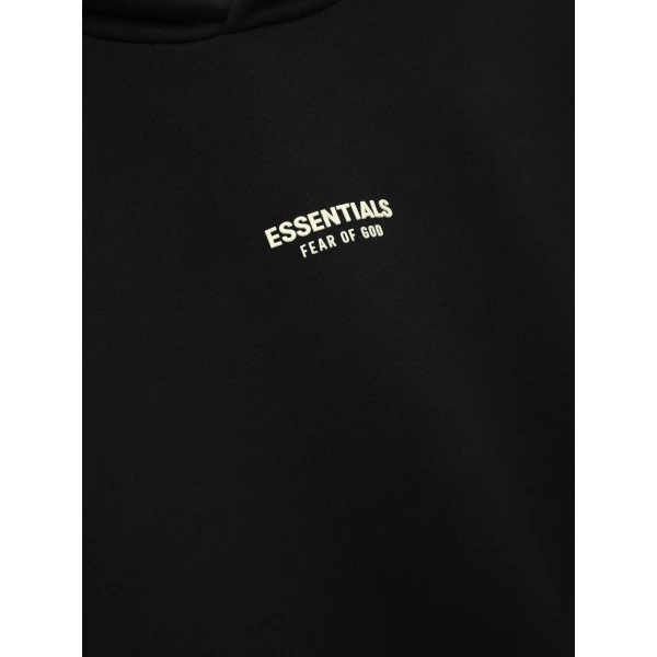 Fear of God Essentials Front Logo Classic Hoodie in Black | Sweatshirts | Luxury Shoes 