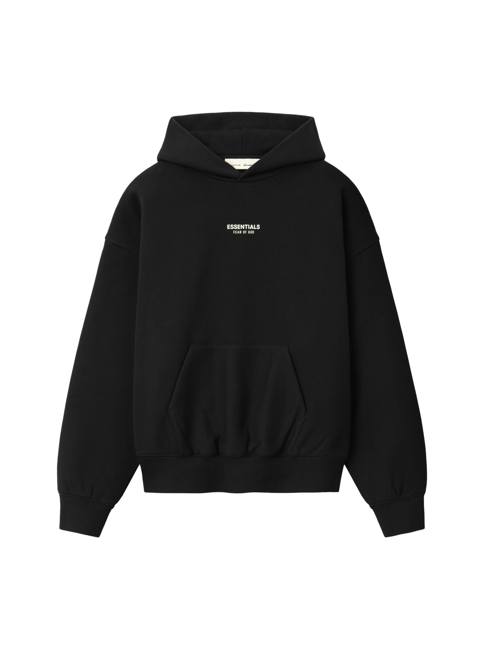 Fear of God Essentials Front Logo Classic Hoodie in Black Fear of God Essentials Front Logo Classic Hoodie in Black | Luxury Shoes