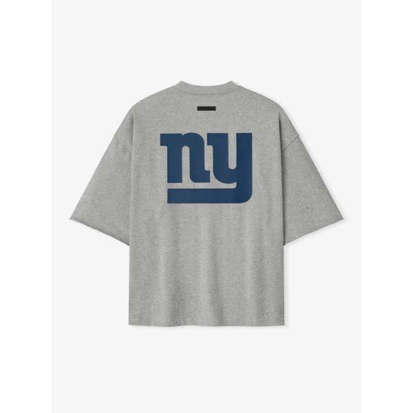 Fear of God Essentials Giants 90s 3/4 Sleeve Football Tee in Concrete Heather | T-shirts & vests | Luxury Shoes 