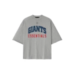 Fear of God Essentials Giants 90s 3/4 Sleeve Football Tee in Concrete Heather | Luxury Shoes 