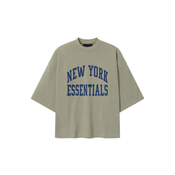 Fear of God Essentials Giants Merch Tee in Seal Heather | Luxury Shoes 