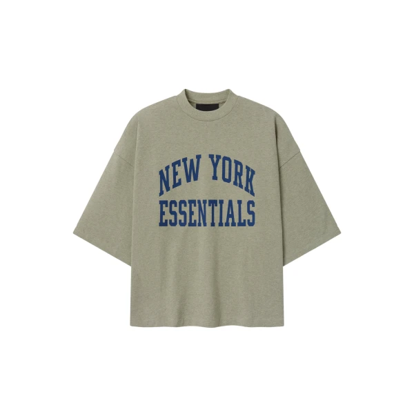 Fear of God Essentials Giants Merch Tee in Seal Heather | Luxury Shoes 