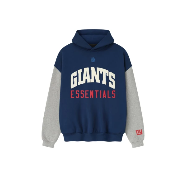 Fear of God Essentials Giants Sport Hoodie in Blue Estate and Concrete Heather | Luxury Shoes 