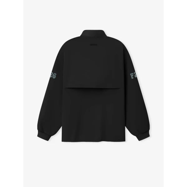 Fear of God Essentials Half Zip Track Jacket in Vintage Black | Men Jackets | Luxury Shoes 