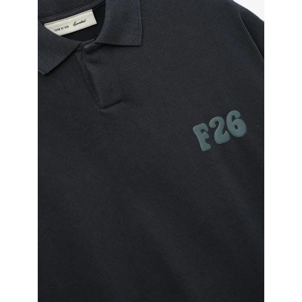 Fear of God Essentials Heavy Jersey Cropped Polo in Washed Iron Grey | Men Shirts | Luxury Shoes 