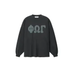 Fear of God Essentials Heavy Jersey Merch Long Sleeve Tee in Washed Iron Grey | Luxury Shoes 